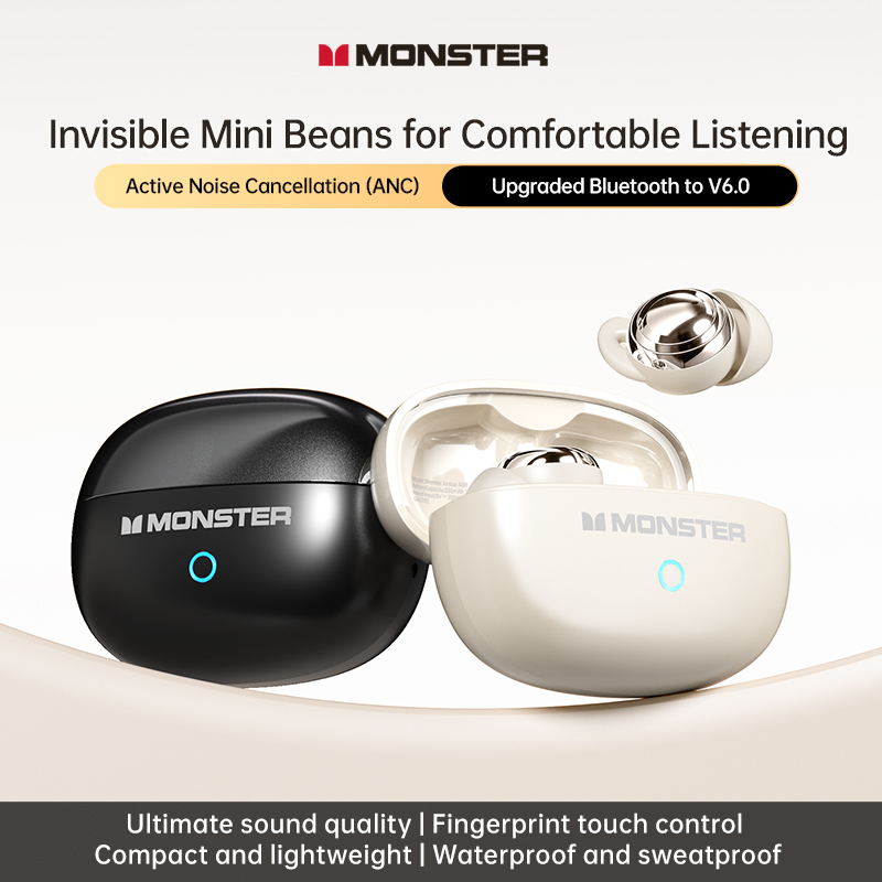 Earbuds Anc Wireless - Monster A08 ANC Bluetooth 6.0 Mini