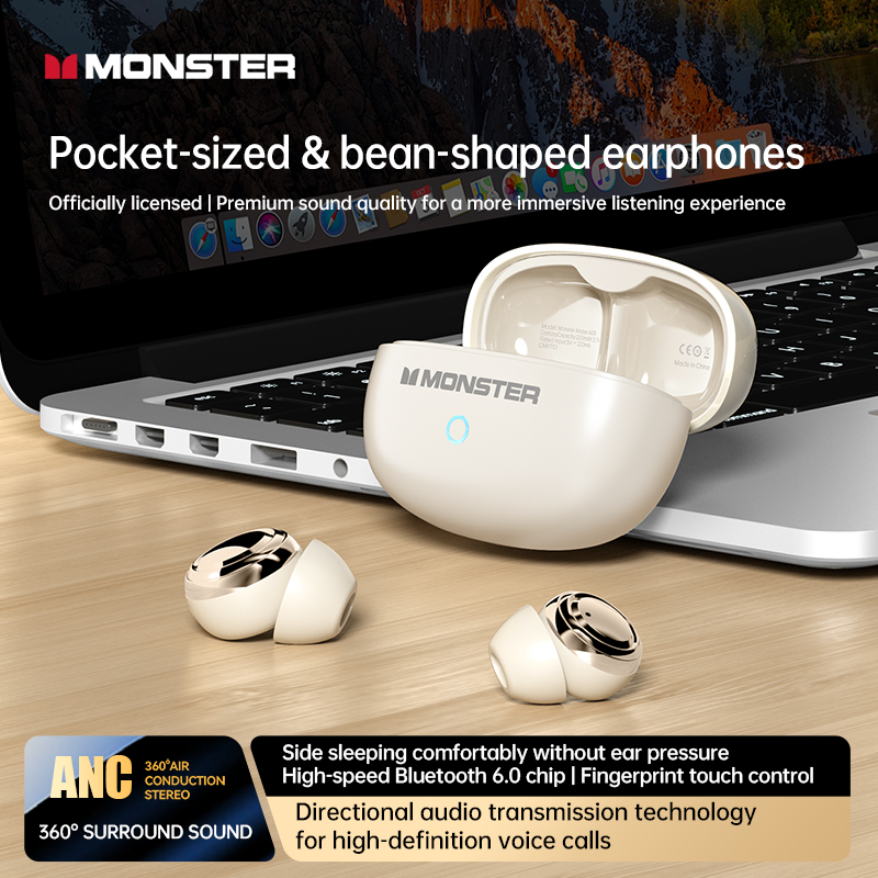 Monster A08 ANC Bluetooth 6.0  - огляд і ціна Earbuds Anc Wireless