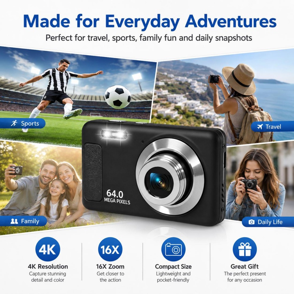 4K Ultra HD Portable Digital C - огляд і ціна Electronic Gadgets For Home