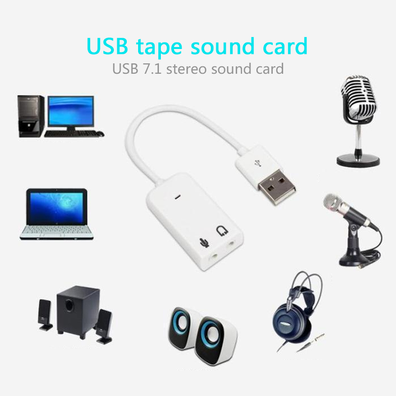 3D White 2.0 Virtual 7.1 Chann - огляд і ціна Usb Sound Card External