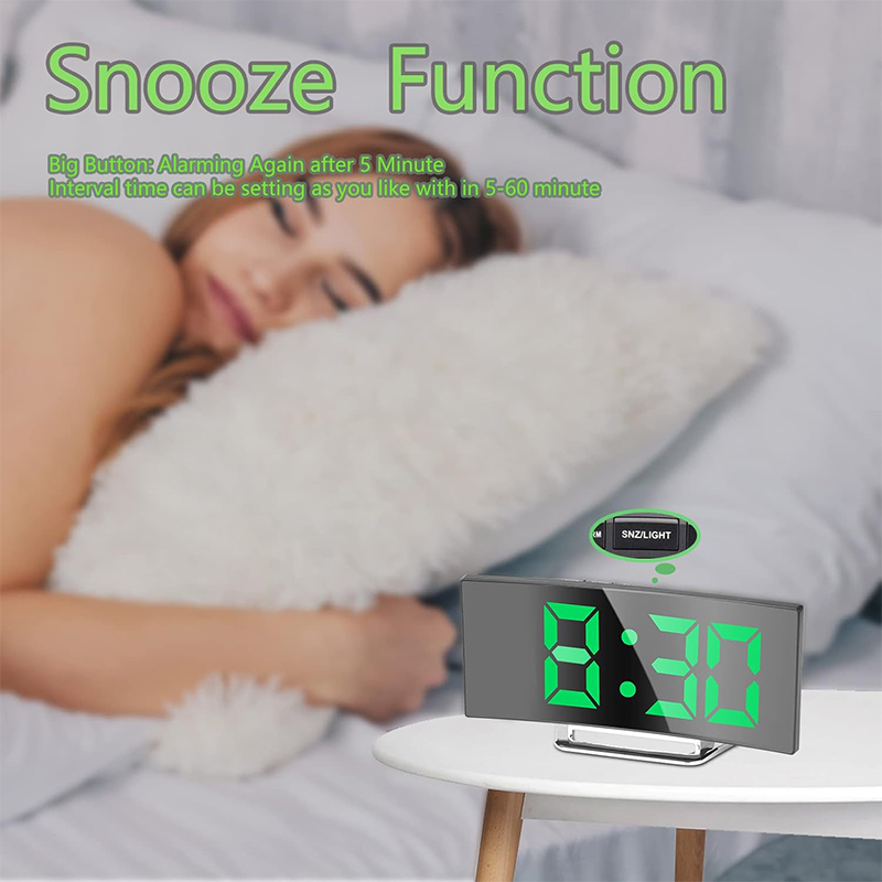 LED Digital Alarm Clock Curved - огляд і ціна Electronic Gadgets For Home